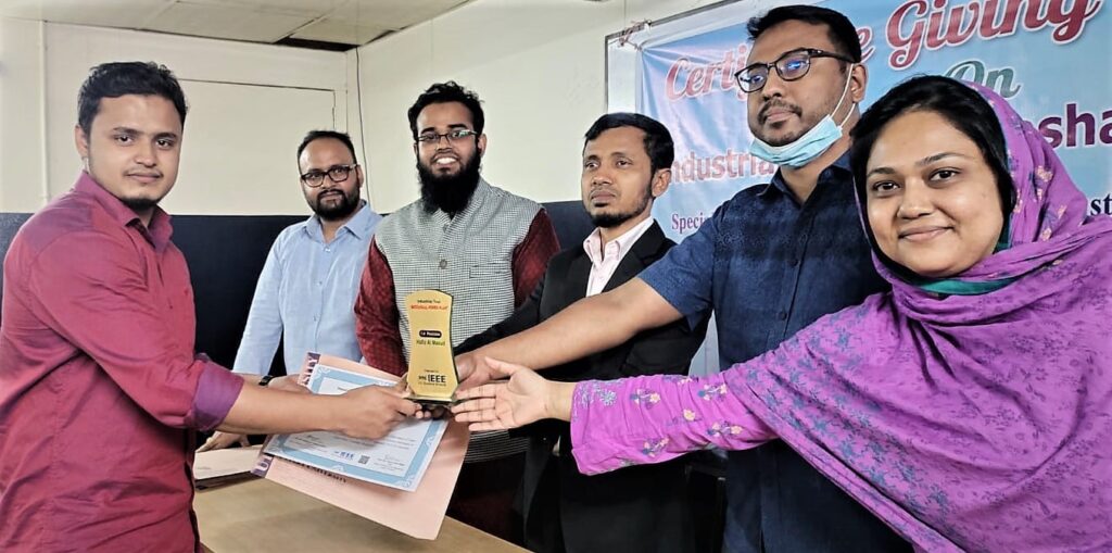 Certificate Giving Ceremony on Industrial Tour: Ghorashal Power plant; held 24th November in EEE building Room 701, at 4:00 PM. The program was presided over by Dr. Shakowat Zaman Sarker, Chairman, Dept. of EEE. Certificates and prizes were provided to the students.