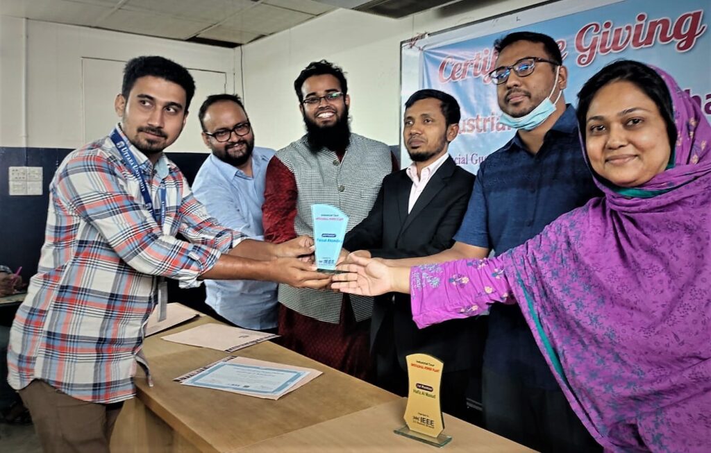 Certificate Giving Ceremony on Industrial Tour: Ghorashal Power plant; held 24th November in EEE building Room 701, at 4:00 PM. The program was presided over by Dr. Shakowat Zaman Sarker, Chairman, Dept. of EEE. Certificates and prizes were provided to the students.